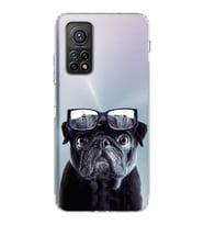 PrintiFy Xiaomi Mi 10 T ile Uyumlu Köpek 3 Kamera Korumalı Şeffaf Kılıf