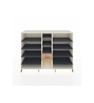 Kronos Dolap 11 Raflı 3 Çekmeceli  220x59x163 Aytaşı-Antrasit/Çam
