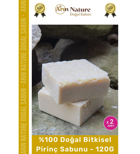 #pirinçsabunu %100 Doğal Güzel Kokulu El Yüz Saç Vücut Orijinal Bitkisel Pirinç Sabunu 120g - 2 Adet