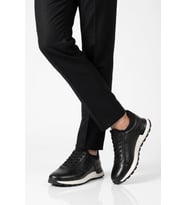 Voyager Erkek Lacivert Hakiki Deri Casual Ayakkabı Bağcıklı Rahat Konfor Tabanlı Sneaker M294 M