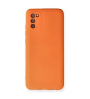Samsung Galaxy A03s Kılıf Nano İçi Kadife Silikon - Turuncu