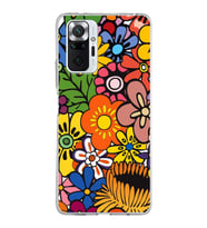 PrintiFy Xiaomi Redmi Note 10 Pro ile Uyumlu 1mm Slim Fit Retro Renkler 2 Baskılı Şeffaf  Kılıf