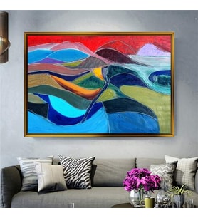 Altın Çerçeveli dekoratif tablo a623 (Gold)