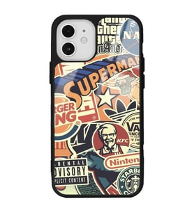 iPhone 12 Retro Marka Tasarımlı Glossy Telefon Kılıfı