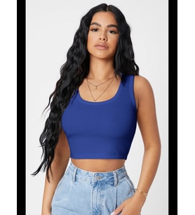 Fantezia Night Kadın Yeşil Kare Yaka Crop Top Bluz