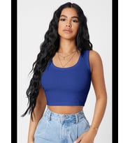 Fantezia Night Kadın Yeşil Kare Yaka Crop Top Bluz