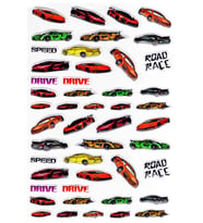 Sticker Kabartmalı A4 Boyutunda Stiker Defter, Planlayıcı Etiket-(lim532) - Yarış Arabası