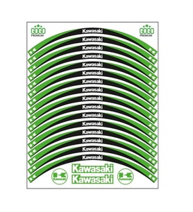 SKM KAWASAKİ UYUMLU YEŞİL SİYAH REFLEKTÖRLÜ JANT ŞERİDİ