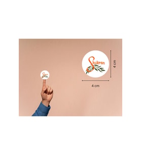 Shukran Etiketleri Hediye Sticker Gift Arapça Teşekkür Yuvarlak Mat Çıkartma 4 Cm (40 ADET)