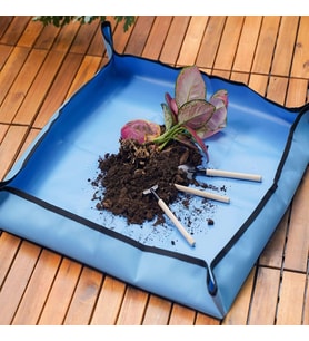 Lexroo Çiçek saksı toprağı aktarımı için su geçirmez ped 50x50 cm 1 adet mavi