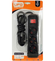 Gfc Life Store -  3lü Akım Korumalı Priz 1,5 metre Kablolu Grup Priz, Max 3500W Aşırı Yük Koruması 3lü Uzatma Kablosu Çoklu Priz (Siyah)
