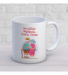 Kişiye Özel Sevgili Temalı Hediyelik Kupa Bardak 1 Adet (Beyaz)