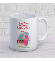Kişiye Özel Sevgili Temalı Hediyelik Kupa Bardak 1 Adet (Beyaz)