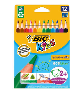 Bic Kids Evolution Triangle Üçgen Jumbo Boya Kalemi 12 Renk 