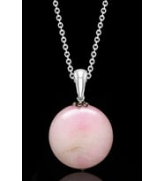 Sertifikalı Afrika Açık Pembe Opal Taşı Kolye - 1.kalite (Çok Renkli)