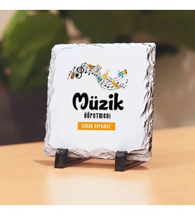 Müzik Öğretmenlerine Hediye Taş Baskı