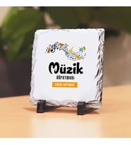 Müzik Öğretmenlerine Hediye Taş Baskı
