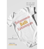 Babaannemin Ballı Lokumuyum Kısa Kollu Bebek Body %100 Pamuk