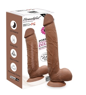 Foreskin Perfection Dildo 28 CM - Çift Katmanlı Gerçekçi Kayar Deri Ultra Yumuşak Realistik Melez Yapay Penis Vibrator