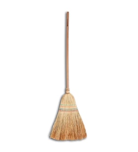 Ahşap Saplı Çalı Çırpı Çavdar Süpürge - Bahçe Süpürgesi - Çöpçü Bahçe Süpürgesi - 150 Cm.