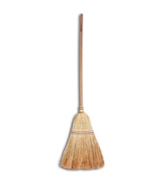 Ahşap Saplı Çalı Çırpı Çavdar Süpürge - Bahçe Süpürgesi - Çöpçü Bahçe Süpürgesi - 150 Cm.