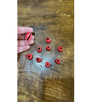9 LU KIRMIZI CAM TAKI BONCUĞU SET