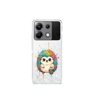 Poco X6 ile Uyumlu Splash Kirpi Tasarımlı Şeffaf Silikon Kılıf