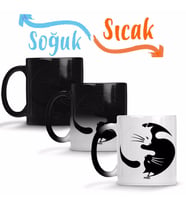 CATS KEDİ Sihirli Kupa Bardak Porselen