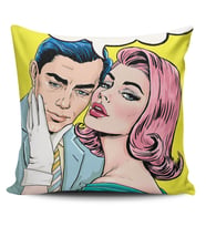 Alkanhomes Pop Art Kızı Desenli Dijital Baskılı Yastık Kırlent Kılıfı