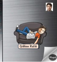 Kişiye Özel Erkek Ahşap Magnet -26