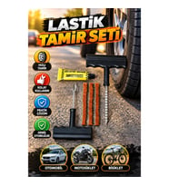 6 Parça Lastik Tamir Kiti – Otomobil, Motosiklet ve Bisiklet Uyumlu Set
