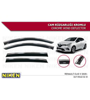 CLİO 5 ARACA ÖZEL KROMLU CAM RÜZGARLIĞI NİKEN 2020 2021 2022 2023 2024