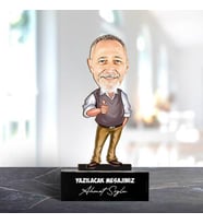 İlham Kaynağım Babam Karikatürlü Biblo