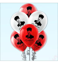 Atatürk Baskılı Pastel Balon, 30cm x 8 Adet