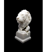 MegArt Dekoratif Aslan Biblosu Ev Dekoru, Ofis Dekoru, Dresuar Aksesuarı (Beyaz)