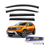DACIA DUSTER 2018-2024 KROMLU CAM RÜZGARLIĞI 4'lü Set Niken Marka