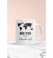 Bir Yer Bulalım Baskılı Kupa Bardak