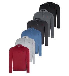 ALTILI SET V4007 DEWBERRY ERKEK SWEATSHIRT-SİYAH-LACİVERT-ANTRASİT-GRİ-BORDO-İNDİGO