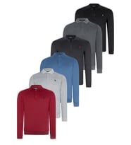 ALTILI SET V4007 DEWBERRY ERKEK SWEATSHIRT-SİYAH-LACİVERT-ANTRASİT-GRİ-BORDO-İNDİGO