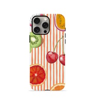 iPhone 15 Pro Max Vorian Çift Katmanlı MagSafe Kılıf Tutti Frutti Stripe