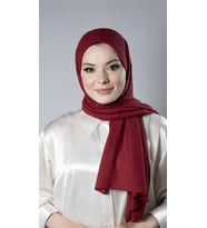 Bordo Pratik Hazır Geçmeli Tesettür Şal Örme Kumaş Taş Desenli 2118T_16
