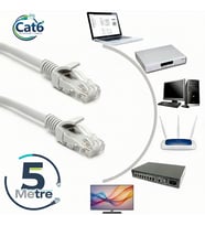GABBLE CAT6 Yüksek Hızlı Ethernet Kablosu Gigabit İnternet Ağ Kablosu Tak Kullan 5 Metre