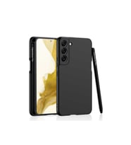 Samsung Galaxy S22 Plus Uyumlu Kılıf Zore Kalemli Kıpta Kapak (Siyah)