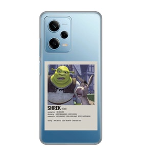 Redmi Note 12 Pro 5G Uyumlu Shrek Minimalsit Poster Desenli Şeffaf Telefon Kılıfı