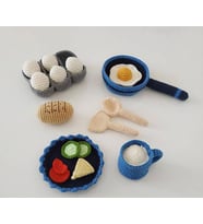 Sağlıklı Kahvaltı Seti Amigurumi Organik Oyuncak