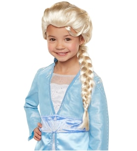 Platin Altın Dore Renk Karlar Ülkesi Elsa Frozen Peruğu Çocuk Boy (5343)