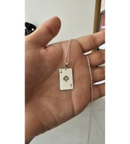 925 Ayar Gümüş Maça As Kolye