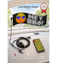 Torima Led Matrix Panel 9x37cm Telefon Kontrollü Kayar Led Animasyon Aydınlatma RP937 Siyah