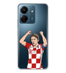 Xiaomi Redmi 13C Uyumlu Luka Modric Tasarımlı Şeffaf Telefon Kılıfı