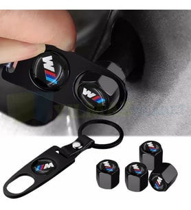 Bmw M Logo Anahtarlık Sibop Kapağı Set Paslanmaz Çelik Siyah